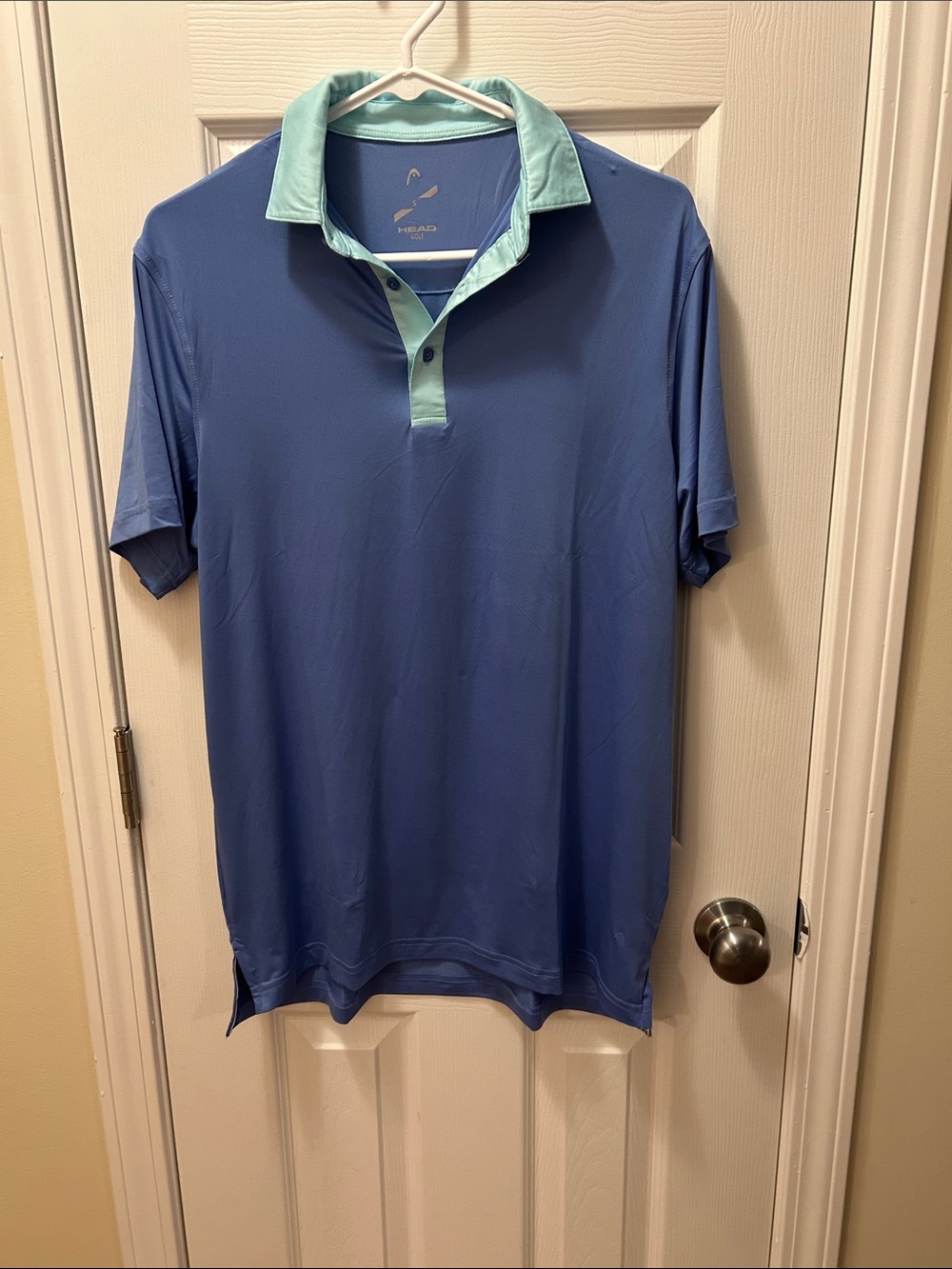 Head Men’s Blue Polo with Mint Collar